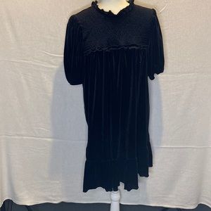Divided H&M Black Velvet Dress